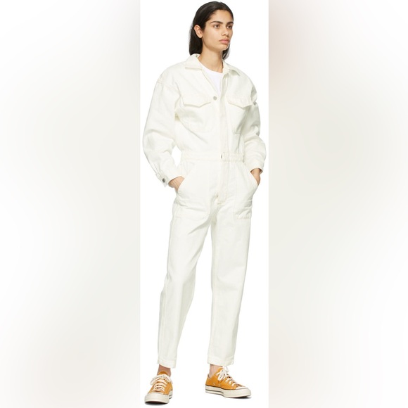 Citizens of Humanity ecru off white Marta Utility Jumpsuit XS - Picture 4 of 14